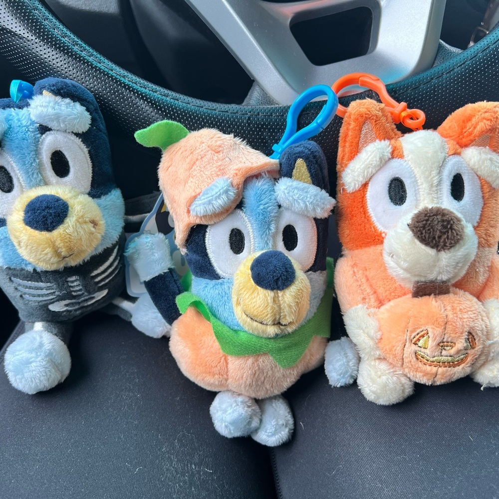 Bluey Halloween Plush Keychains